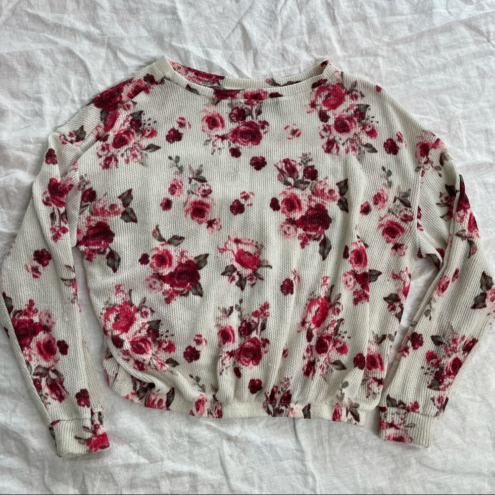 Floral light sweater